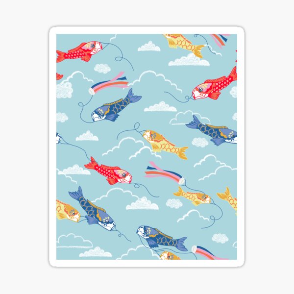 Koi carp kites Sticker