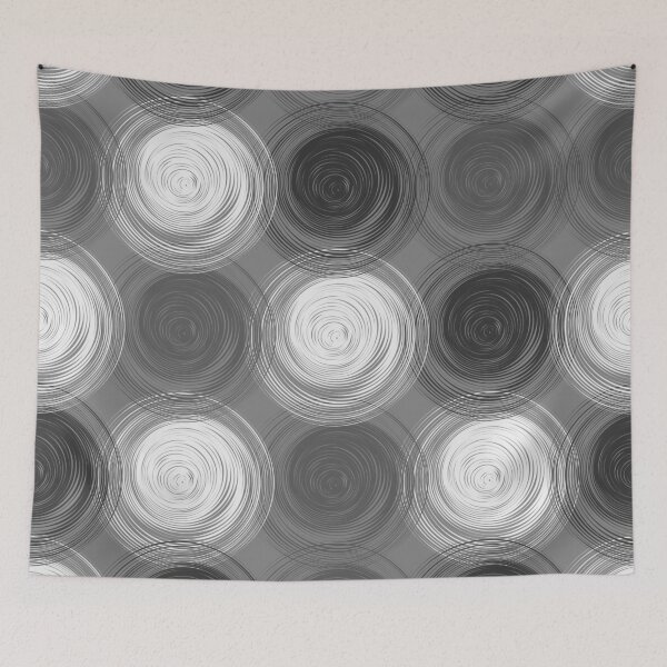 Item preview, Abstract black, white and gray circles designed and sold by designer437.