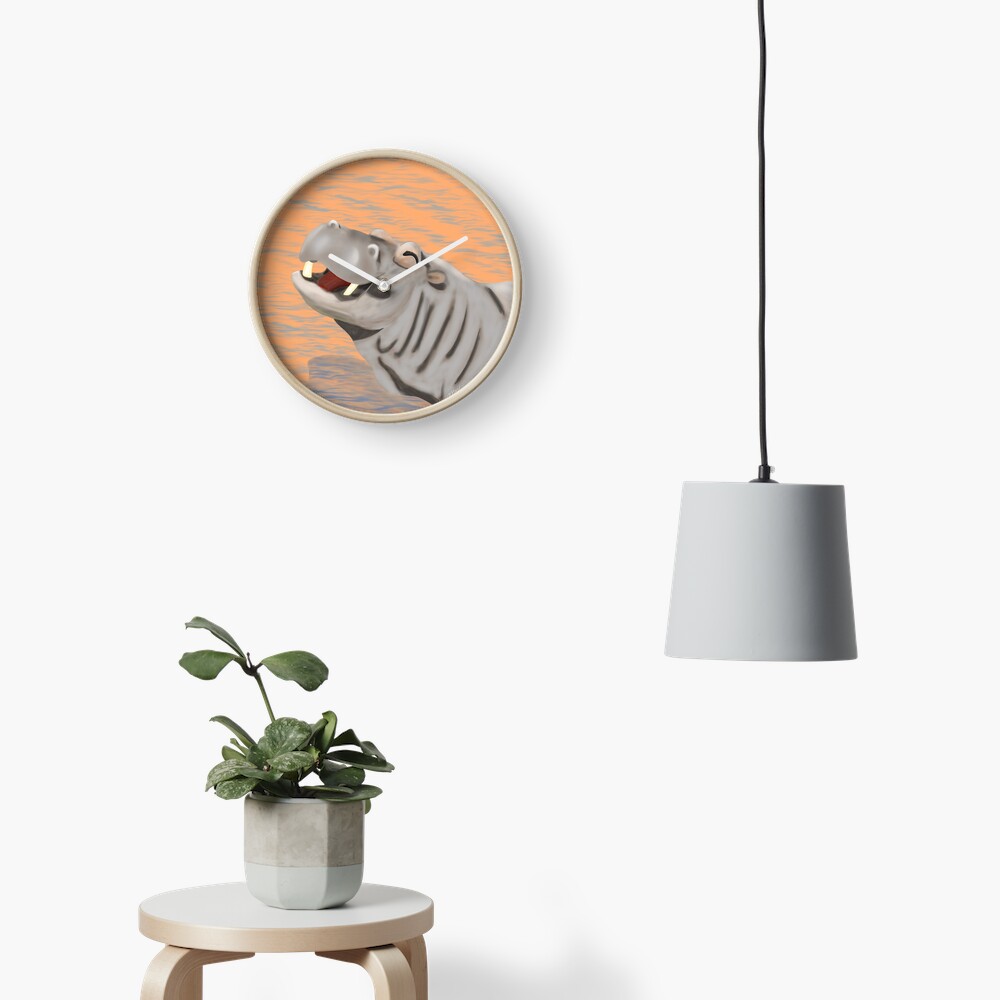 Hippopotamus - Hank Hippo Clock