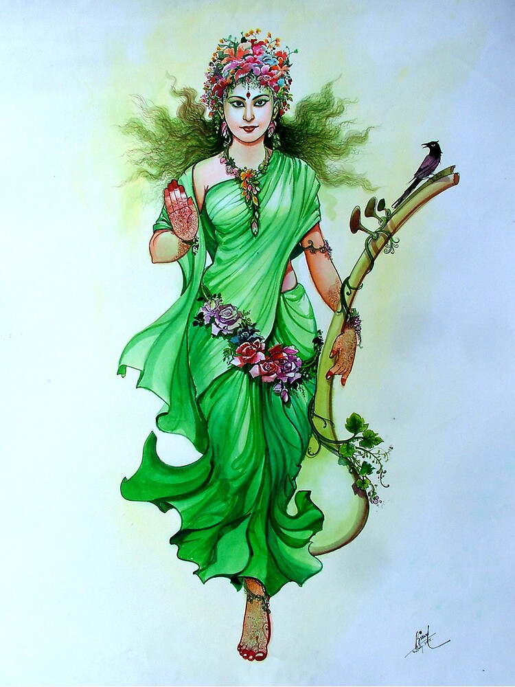 Black And White Drawing Of Indian Hindu Goddess Saraswati Royalty Free SVG,  Cliparts, Vectors, and Stock Illustration. Image 95110363.