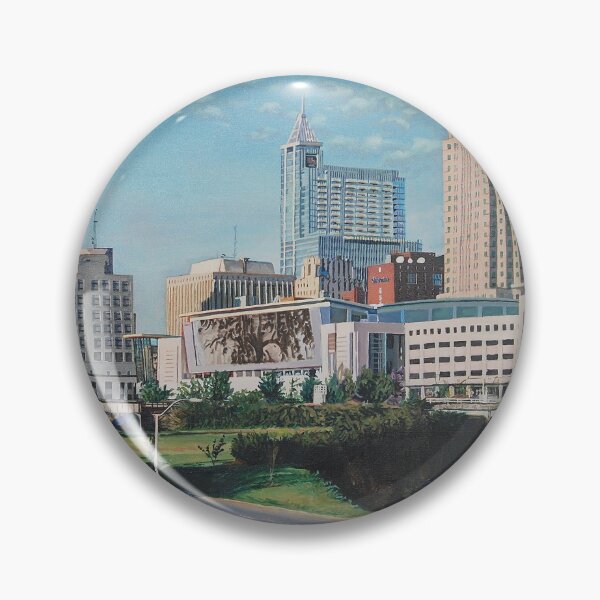 Item preview, Raleigh NC skyline art print designed and sold by Tommy Midyette.