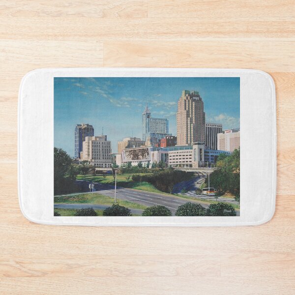 Item preview, Raleigh NC skyline art print designed and sold by Tommy Midyette.