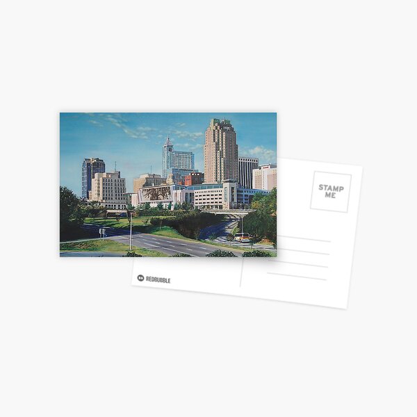 Item preview, Raleigh NC skyline art print designed and sold by Tommy Midyette.