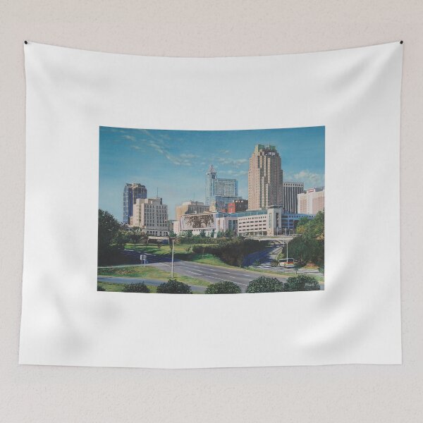 Item preview, Raleigh NC skyline art print designed and sold by Tommy Midyette.