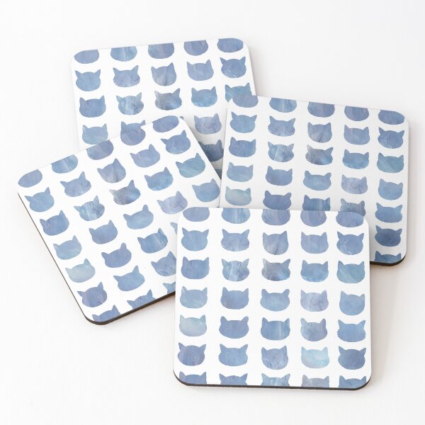 Item preview, Blue Cats Modern Art designed and sold by KittyCatsJoy.