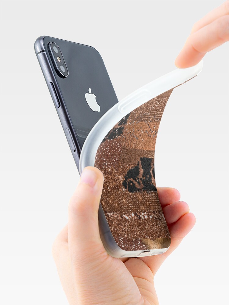 Alternate view of Dark Copper Glamour iPhone Case & Cover