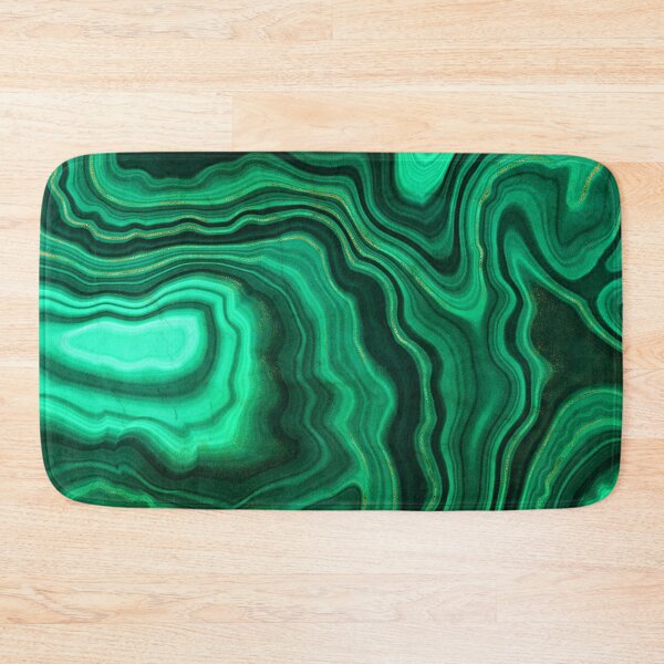 Item preview, Malachite Green Faux Marble with Gold Veins III designed and sold by MysticMarble.