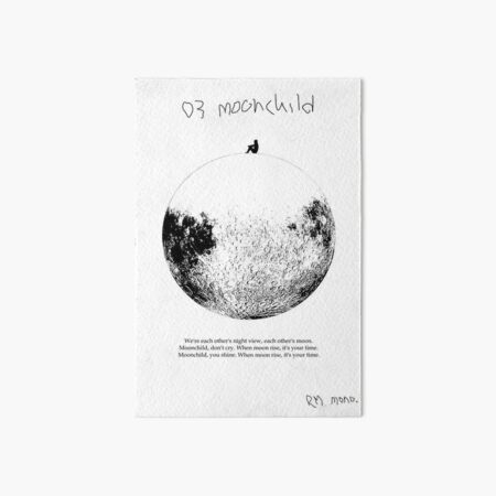 RM Mono. - Moonchild Art Board Print