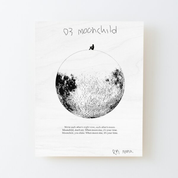 RM Mono. - Moonchild  Wood Mounted Print