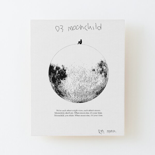 RM Mono. - Moonchild Wood Mounted Print