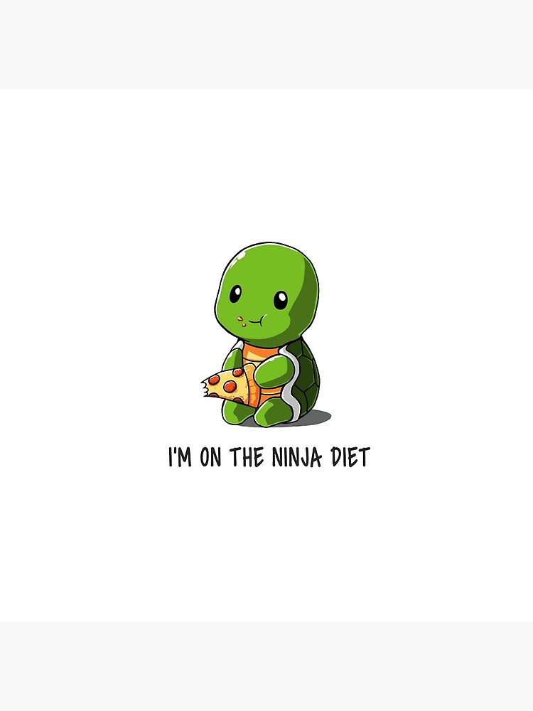 I Am On The Ninja Diet - Funny Turtle And Pizza Lover Water