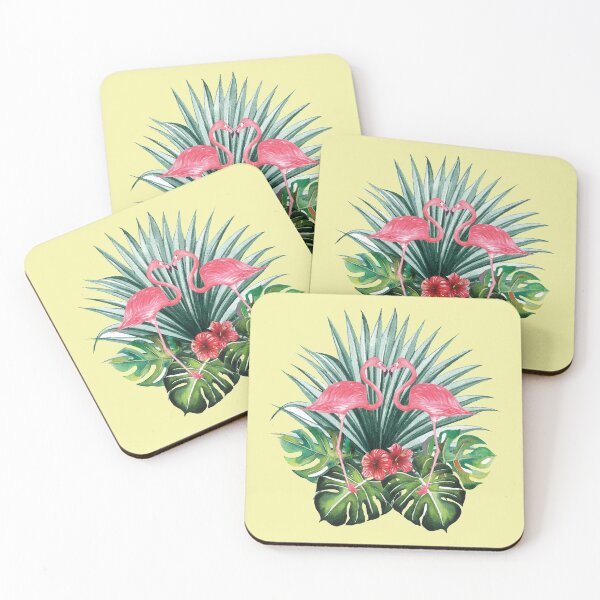 Item preview, Flamingo Pair, Flamingo Couple, Tropical and Summer Theme Art Design designed and sold by WildMuse44.