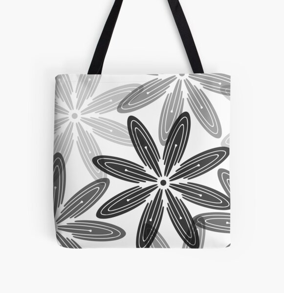 Mandala Swirl Collection Floral Seamless Surface Pattern All Over Print Tote Bag