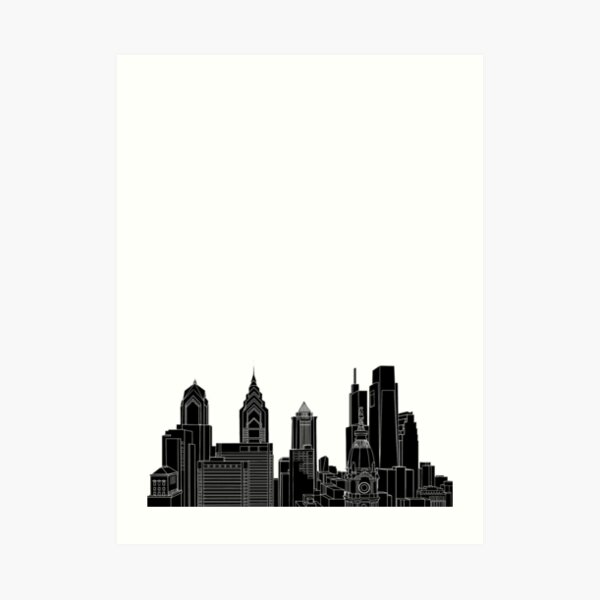 philadelphia skyline Art Print