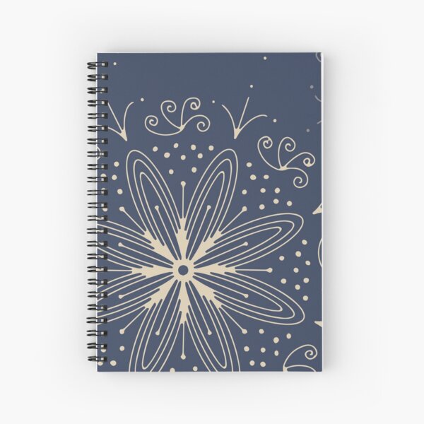 Mandala Swirl Collection Floral Seamless Surface Pattern Spiral Notebook