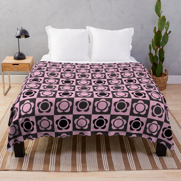 Item preview, RETRO FLOWER - PINK AND BLACK designed and sold by radicalion.