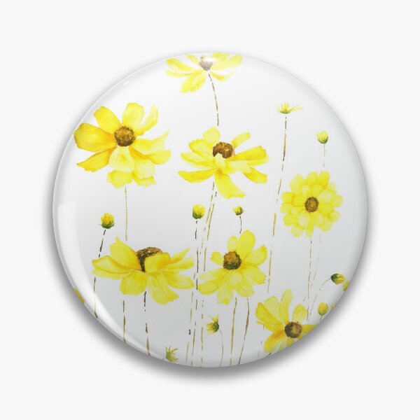 Artikelvorschau, handgemaltes gelbes kosmosblumenaquarell entworfen und verkauft von SelenePaintings .