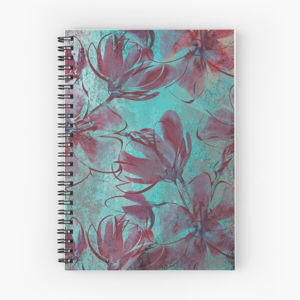 Item preview, Vintage Red Floral On Weather and Worn Teal Background designed and sold by infinitygrafix.