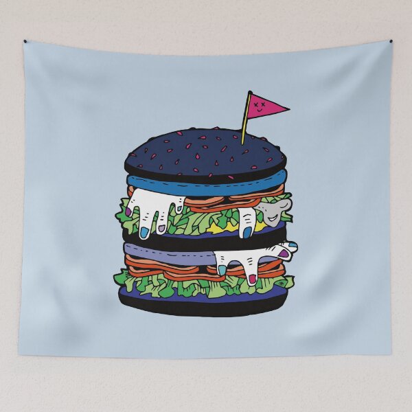 Item preview, Finger Burger- Blue designed and sold by CuriousEyeball.