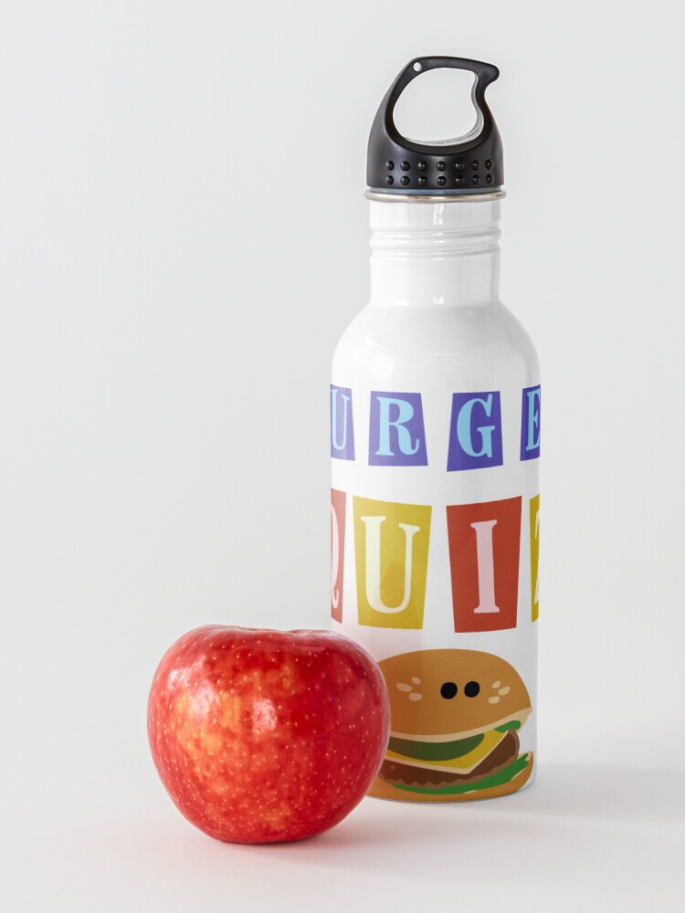 Alternate view of Burger quizz new logo Water Bottle