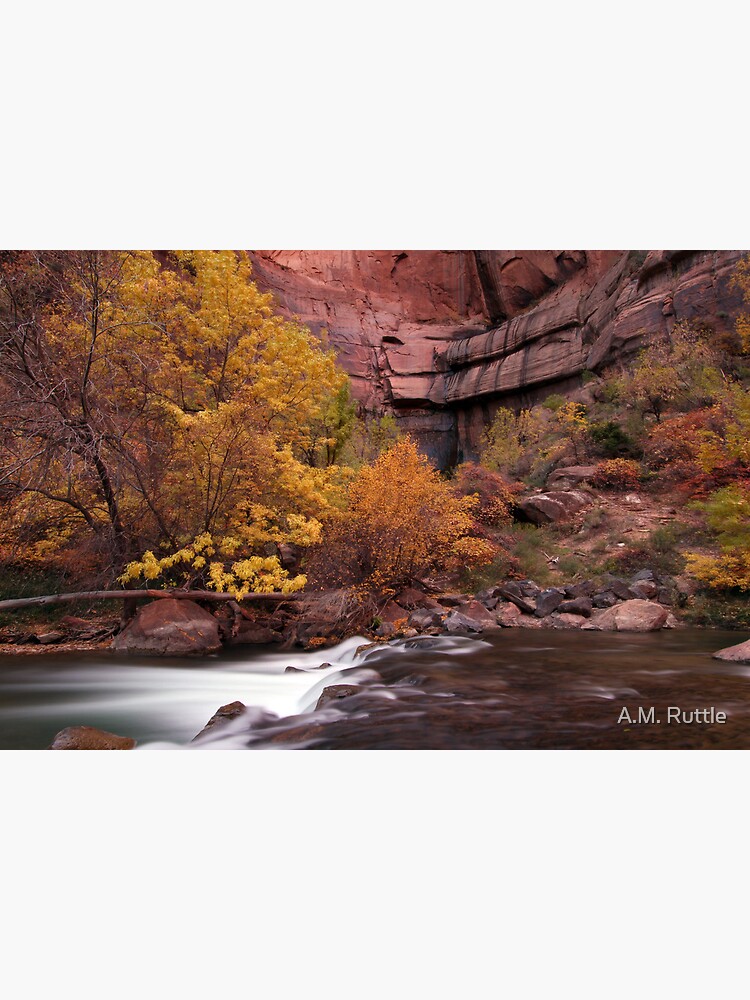 Fall Colors in Zion's Temple of Sinawava by annruttle