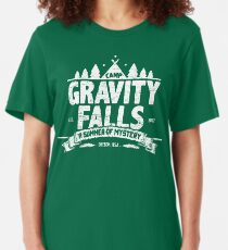Camiseta ajustada Camp Gravity Falls (apariencia gastada)