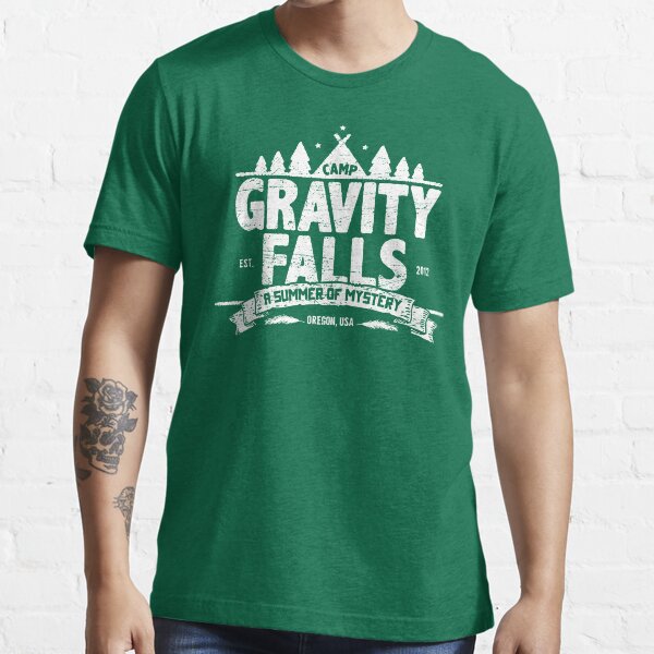 Vista previa del artículo con la obra «Camp Gravity Falls (apariencia gastada)», diseñado y vendido por KRDesign.