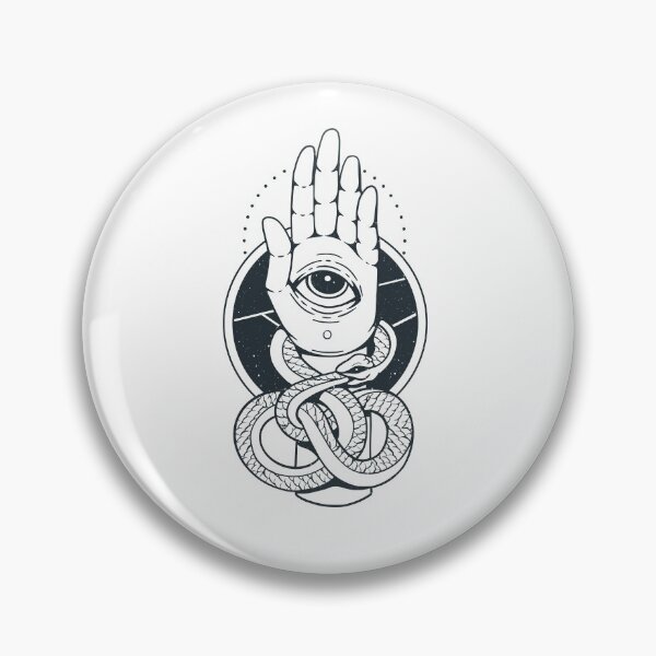 Item preview, Hamsa hand with snake, hand of Fatima, mystical eye, mystic, pineal eye designed and sold by DerSenat.