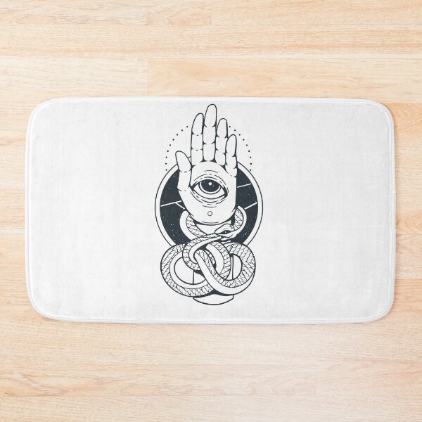 Item preview, Hamsa hand with snake, hand of Fatima, mystical eye, mystic, pineal eye designed and sold by DerSenat.