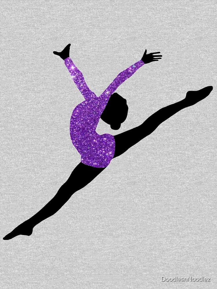 Purple Gymnastics Silhouette Poster for Sale by DoodlesnNoodlez