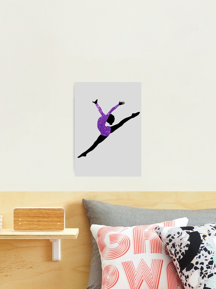 Purple Gymnastics Silhouette | Photographic Print