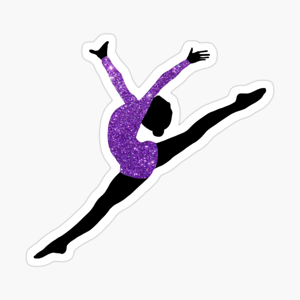 Purple Gymnastics Silhouette Art Board Print for Sale by DoodlesnNoodlez