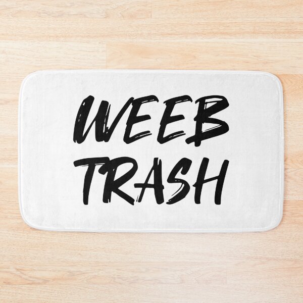 Item preview, WEEB TRASH Brush Style (black version) designed and sold by Crapt.