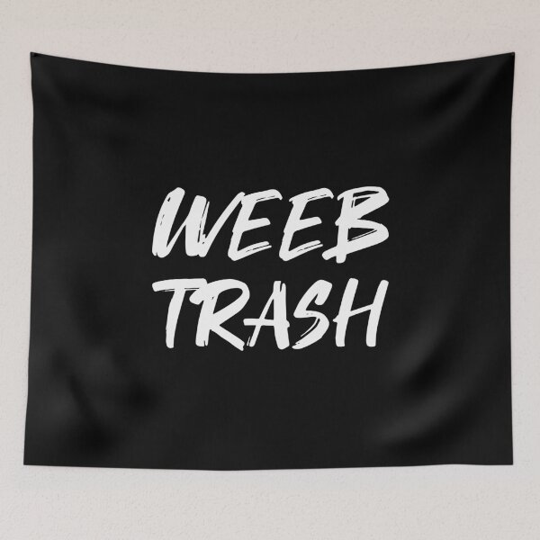 Item preview, WEEB TRASH Brush Style (white version) designed and sold by Crapt.