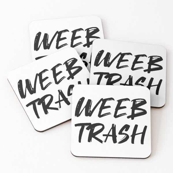 Item preview, WEEB TRASH Brush Style (black version) designed and sold by Crapt.