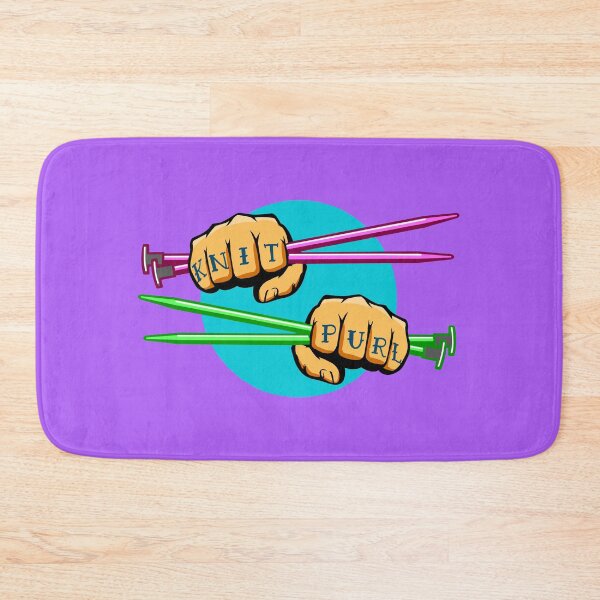 Item preview, KNIT and PURL Tattoo Knuckles with knitting needles designed and sold by GorillaFarm.