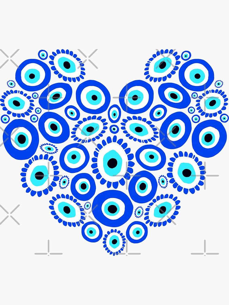 "Evil Eye Love Heart " Sticker for Sale by CreativeBridge Redbubble