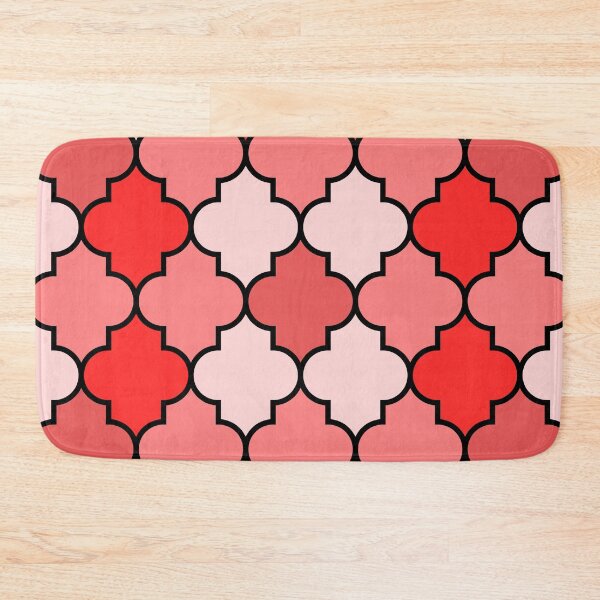 Item preview, Red And Pink Quatrefoil Pattern designed and sold by rewstudio.
