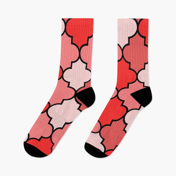 Item preview, Red And Pink Quatrefoil Pattern designed and sold by rewstudio.