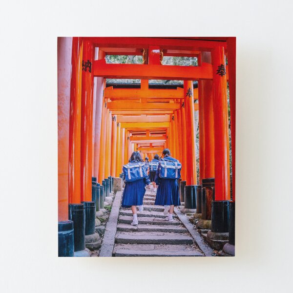 Japon - Sortie scolaire à Inari Impression montée sur bois