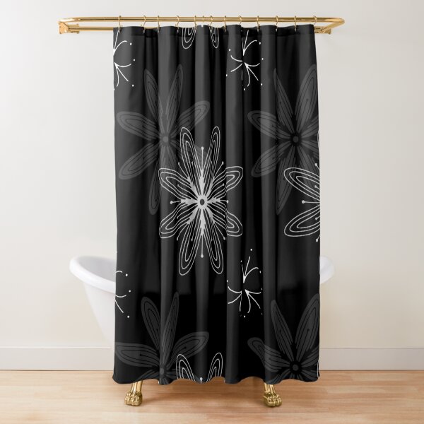 Mandala Swirl Collection Floral Seamless Surface Pattern Shower Curtain
