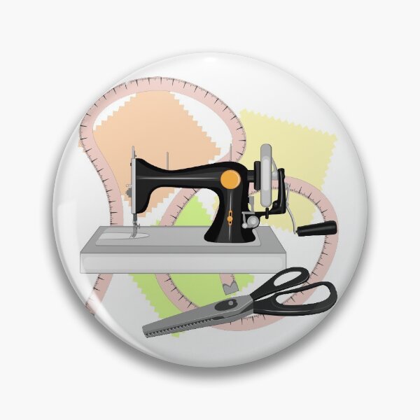 Item preview, Hobbies - sewing machine, scissors and shreds designed and sold by Magazin-Brenda.
