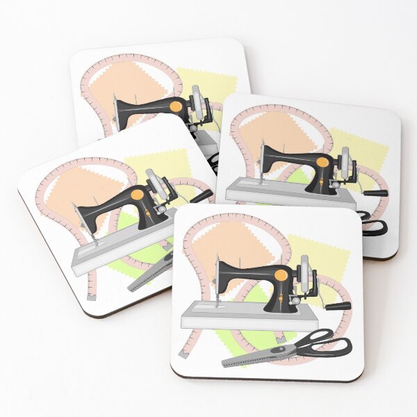 Item preview, Hobbies - sewing machine, scissors and shreds designed and sold by Magazin-Brenda.