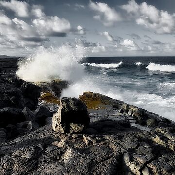 Artwork thumbnail, Big splash on the cliff. by ROBERT NIEDERRITER