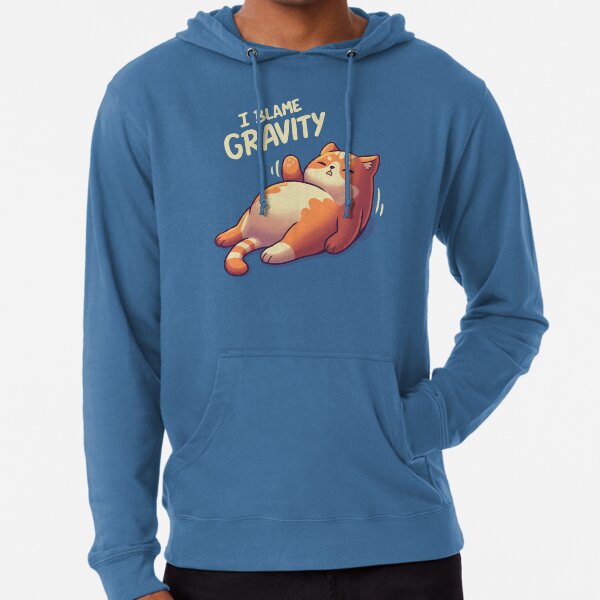Item preview, I Blame Gravity // Chubby Lazy Cat, Procrastination Kitten designed and sold by Geekydog.