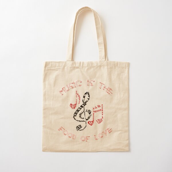 Music Is The Food Of Love Cotton Tote Bag
