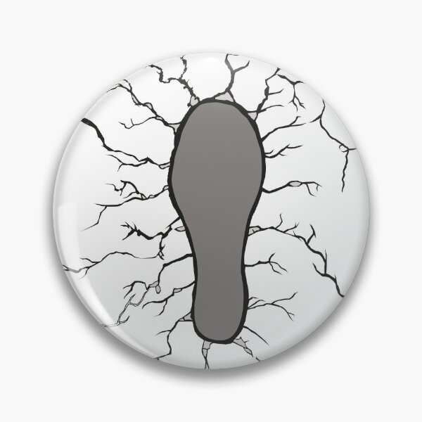 Item preview, Icon or symbol of a heavy and strong footprint on a cracked and cracked surface. Ideal for informational and institutional materials designed and sold by LucianoCosmo.