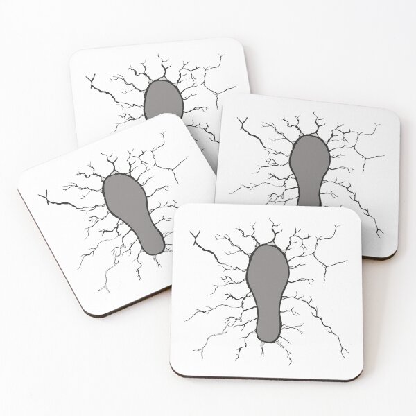Item preview, Icon or symbol of a heavy and strong footprint on a cracked and cracked surface. Ideal for informational and institutional materials designed and sold by LucianoCosmo.