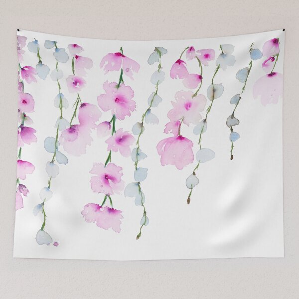 Item preview, Cherry Blossoms and Weeping Willow Branches designed and sold by Alisha Watercolors.