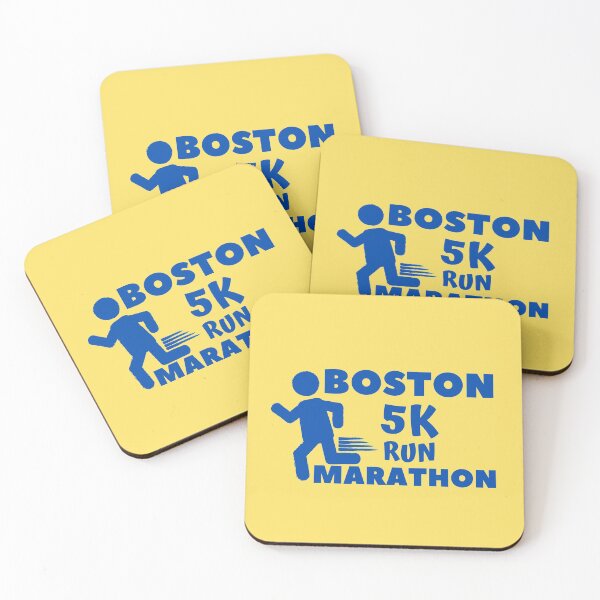 Item preview, Boston 5K Marathon - 10K, Full, Half Marathoner Gift, Runner's Gift, Running Gift,  Blue, Yellow designed and sold by RaceRunnerz-.